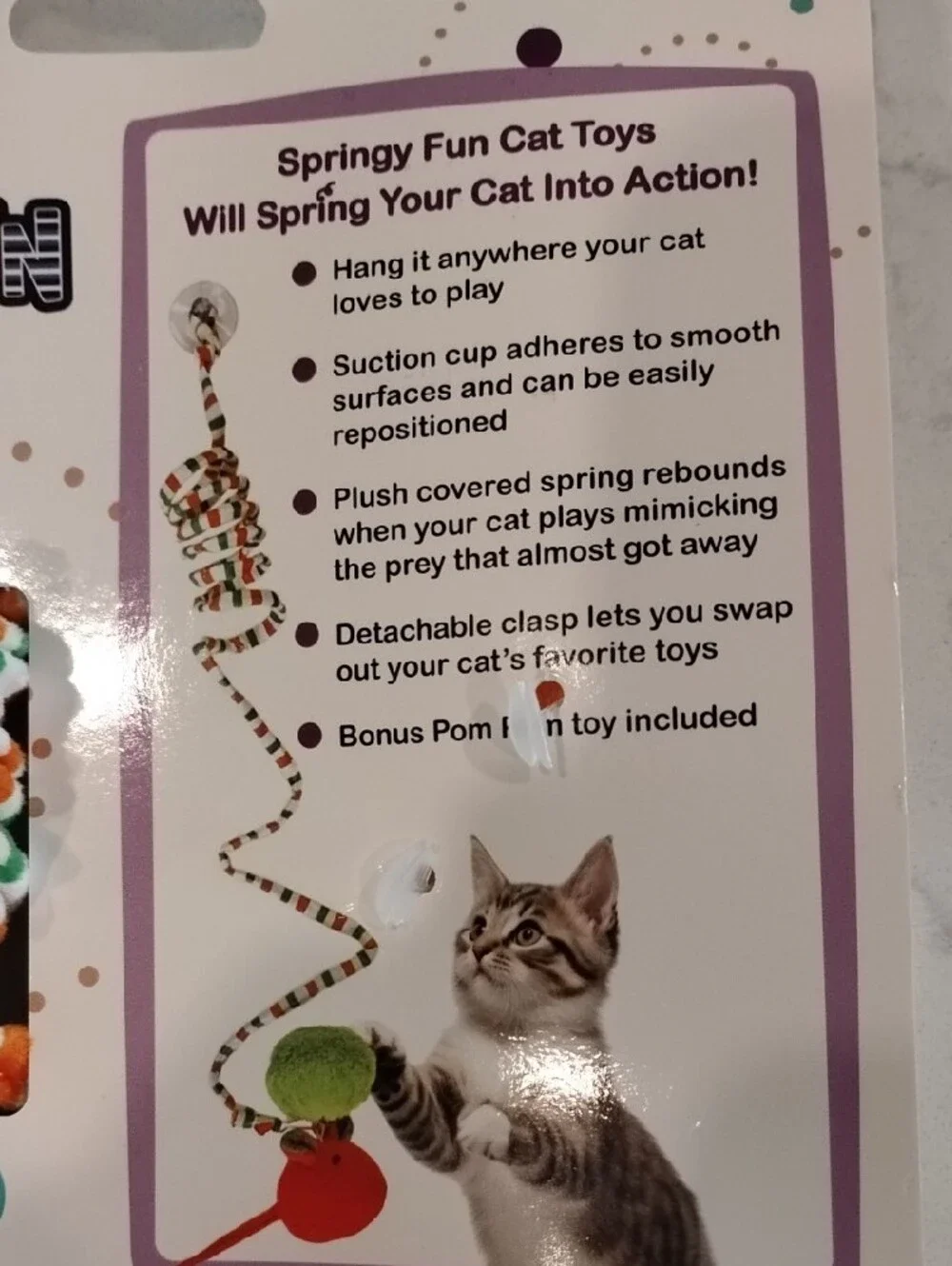 SPOT Springy Fun Interactive Cat Toy - Orange and Green